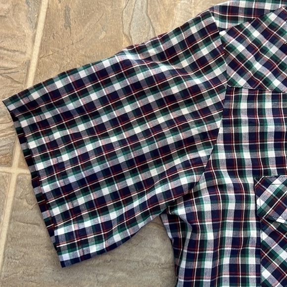 Wrangler Vintage Pearl Snap Short Sleeve Western Shirt Size M Plaid Mens - Picture 9 of 9